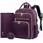 LOVEVOOK 2023 Durable Waterproof Quilted Baby Bag with Changing Pad & Pacifier Holder travel mommy diaper bag Maternity backpack