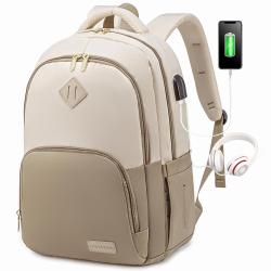 LOVEVOOK Stylish Oxford Classic Custom Logo Waterproof Fit 15.6in Computer Bookbag Travel School Daypack Laptop Backpack Unisex