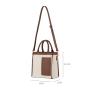 2024 Customized  Recycled Cotton Canvas Purse And Handbag Sets Woven Shoulder  Belt Handle Tote Shopping Bag Hand Bags