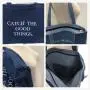 Large Capacity Denim Shoulder Bag Two-Strap Canvas Bag Fashionable Make-Up and Shopping Bag for Students and Mothers