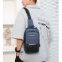 Bulk Stock Fashion Designer Logo Adjustable Strap Classic Stree Print Gym Fitness USB Men Sling Shoulder Chest Bag