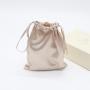 Custom Embroidery Silk Drawstring Makeup Lipstick Jewelry Gift Dust Bag Hair Wig Underwear Packaging Silk Satin Pouch