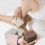 Custom Logo Luxury Pu Leather Women Wallet Card Holder Fold Purse For Women