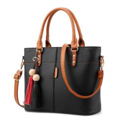2023 Fashion Litchi Handbag Large Capacity Casual Women's Shoulder Bag Tassel Luxury Messenger Bag