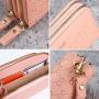 ZR872 Women's Wallet Long Handbag PU Double-layer Zipper Coins Wallet Purse Stylish Contrast Color Mobile Phone Bag Card Holder