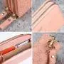 ZR872 Women's Wallet Long Handbag PU Double-layer Zipper Coins Wallet Purse Stylish Contrast Color Mobile Phone Bag Card Holder