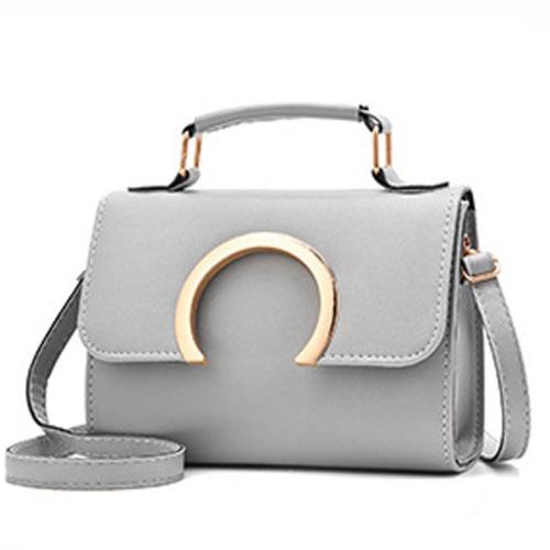 ZR786 Woman PU Retro Bag Daily Life Girl Horizontal Color Block Square Single Bag Girl Magnetic Button Underarm Versatile Bag