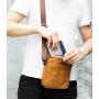 Popular casual genuine leather sling shoulder bag men's cowhide crossbody shoulder small bag mobile phone bag wholesale