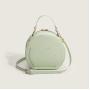 2024 Custom Embossed PU Leather Round Hand Bag For Fashion Women Ladies