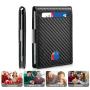 RFID Minimalist Wallet Leather Slim Wallets Card Holder with Money Clip for Men