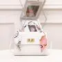 2024 Women's Fashionable Single-Handle Handbag Portable Mobile Phone Check Silk Towel Shoulder Girls Sling Bag