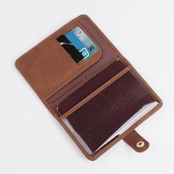 KBW361 Wholesale New PU Leather Vaccination Book Protector Passport Holder Bank Card Holder ID Organizer