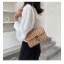 2021 New  Pleated Ladies' Bag Solid Color Luxury Shoulder Bag Fashion Chain Small Thread Square Zipper Bag With Lock
