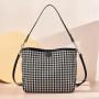 2021 Fall Winter Women Big Capacity Tote Handbags Houndstooth Ladies Crossbody Shoulder Bags