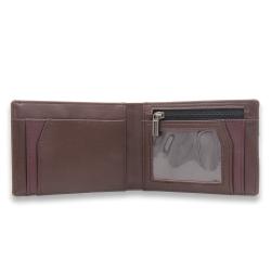 Slim PU leather wallet customized with logo RFID men's leather wallet