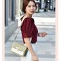 New Fashion Woman Bag Custom Letter Pure Color Small Square Bag With Lock Cover Contrasting Color Single Shoulder Bag