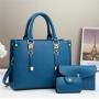 2024 Sequin leather 3 pieces set ladies shoulder bags luxury designer women's handbags with a wallet