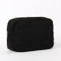 High Quality Luxury Custom Adorable Black Sherpa Cosmetic bag Women Makeup Brushes Bag Eco-Friendly Teddy Bear Standing Pouch