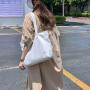 OEM Wholesale Black Simple Soft PU Leather Shoulder Korean Tote Classic Style Large Capacity Shopping Bag