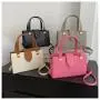 HR632 Women's Tote Bag Commuting New Fashion Contrasting Colors Portable Underarm Bag PU Handbag Versatile Shoulder CrossbodyBag