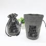 Personalized Eco-Friendly Jute Gift Pouch Round Bottom Logo Printed Jute Burlap Wine Food Candy Christmas Gift Bag