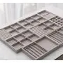 HR738 Flocking Jewelry Box Desktop Bedroom Storage Earrings Jewelry Box Jewelry Ring Box Small Household Large Velvet Plate