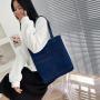 Wholesale Simple Shoulder Bag New Custom Denim Shopping Handbag Female Japanese Korean Style Students Canvas Bag
