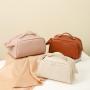 Leather Double Zipper Organ Pillow Makeup Bag Toilet Cosmetic Bags Travel Storage Case