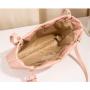 HR537 Women's Bag With Coin Wallet Casual Simple Textured Embroidery Thread Tote Bag PU Leather Popular Shoulder Underarm Bag