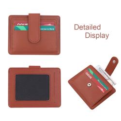Slim Wallet Leather Bifold RFID Blocking Credit Card Holder Keychain Zipper Coin Pocket ID Window for Women Wallet