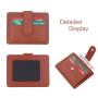 Slim Wallet Leather Bifold RFID Blocking Credit Card Holder Keychain Zipper Coin Pocket ID Window for Women Wallet