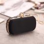 Fashion champagne chain shoulder party handbag pearl evening clutch bag beaded bags for women