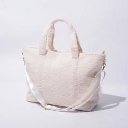 Weekender Teddy Soft Fuzzy Gym Sports Travel Bag Cozy Sherpa Tote Handbags Women Shoulder  Handbag Organizer Shopping Tote Bag