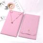 Custom Gold Stamping Microfiber Jewelry Display Luxury Suede Microfiber Necklace Earring Jewelry Pouch With Insert Card Pad