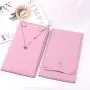 Custom Gold Stamping Microfiber Jewelry Display Luxury Suede Microfiber Necklace Earring Jewelry Pouch With Insert Card Pad