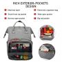 Custom Oxford women laptop bookbag multifunction soft waterproof lunch insulated cooler bag school backpack with lunch bag
