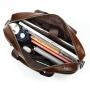 Retro First layer Cow Leather Laptop Briefcase For Men Design Business Customised Size Luxury Wear proof Men's Briefcase