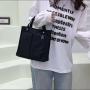Gelory New Arrivals Multifunction Portable Practical Solid Color Stitching Lunch Bag Canvas Tote Bag With Multi-pocket