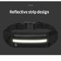 Custom Gym Square Fanny Pack Safty Reflective Cycling Phone Case Running Belt with water Pocket Sport Waist Bag For Women Men