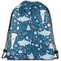 Gelory Hot Sale Design Custom Sheer Drawstring Bags All Over Print Elastic String Backpack Small Cloth Bag Drawstring