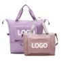 Customized Travel Weekender Overnight Bags Foldable Expandable Handbag Sport Yoga Gym Luggage Travel Tote Bag