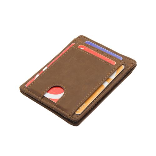 Multicfuntinal men wallet with zipper pocket leather card holder wallet