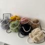 Wholesales Velvet China Supplier Fashion Bag Pearl Ladies Bags 2024 Clastic Bucket Latest Design Ladies Handbag