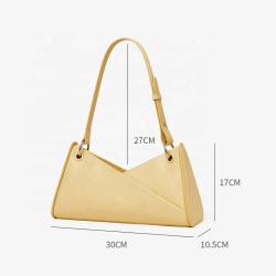 OEM ODM Elegant Fashion Pu Leather Top Quality Women Shoulder Bags With Customized Logo Lady Handbags Vegan Ladies Underarm Bags