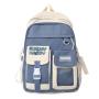 Ins Leisure Girls Backpack Japanese Multi-Layer Backpack Color Contrast Junior High School Student Schoolbag