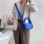 Solid color popular shoulder bag simple trend crossbody bag fashion retro flap Korean women handbag small square bag