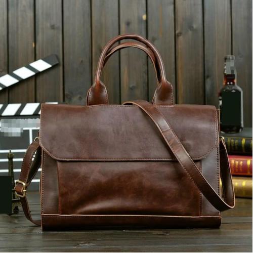 ZWY298 Wholesale Business Men Vintage PU Briefcase Hot Sale Waterproof Daily Shoulder Bag New Outdoor Work Travel Laptop Bag