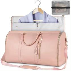 Convenient Carry-on Travel Bag Large Capacity PU Leather Luggage Bag Women's Fashion Travel Handbag
