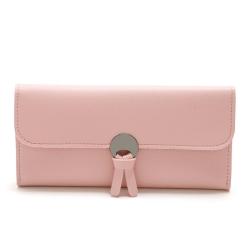 HR557 Women's Wallet With Long Zipper Ear Buckle Soft PU Leather Girls' Handheld Money Clip Wallet Ladies Gift Photo Bit Purse