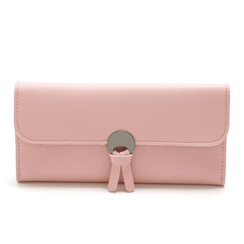 HR557 Women's Wallet With Long Zipper Ear Buckle Soft PU Leather Girls' Handheld Money Clip Wallet Ladies Gift Photo Bit Purse